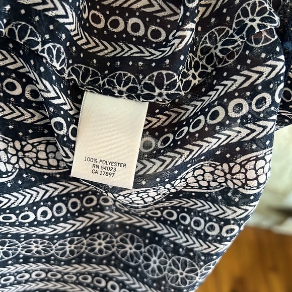 BANANA REPUBLIC FACTORY SHEER TOP, sz L OVERSIZED, LIGHTWEIGHT CAREER DRESSY - Picture 9 of 9